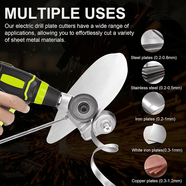 🛠️✂️ Sheet Metal Cutter Drill Attachment ⚡🔩 — Product image 6