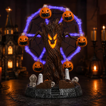 🎃 Animated Halloween Ghost Tree Ferris Wheel | Rotating Spooky Table Decor 🎡