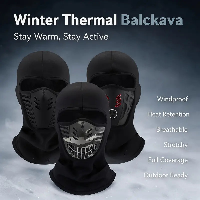 🎗️🌸Unisex Fleece Full Face Balaclava Ski Mask - Windproof, Anti-Haze, Soft Sports & Outdoor Hat