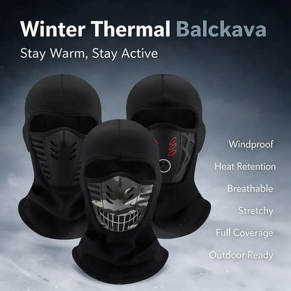 🎗️🌸Unisex Fleece Full Face Balaclava Ski Mask - Windproof, Anti-Haze, Soft Sports & Outdoor Hat