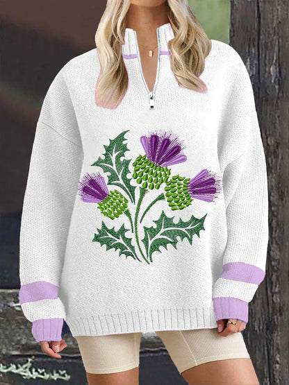Women's Thistle Scottish Sweatshirt