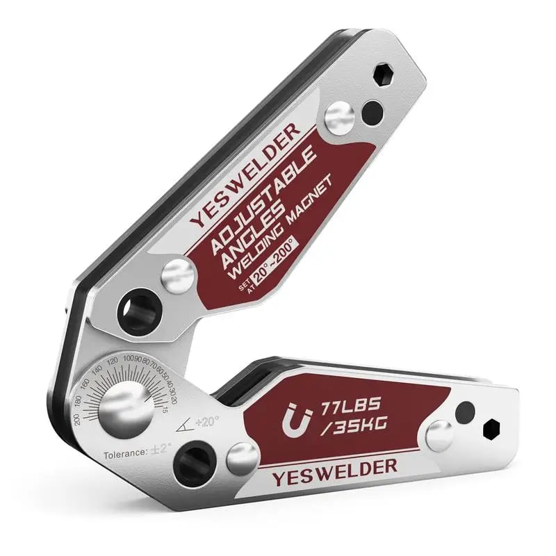Adjustable Angle Welding Magnet – 20°–200° Magnetic Welding Holder with Locking Hex System