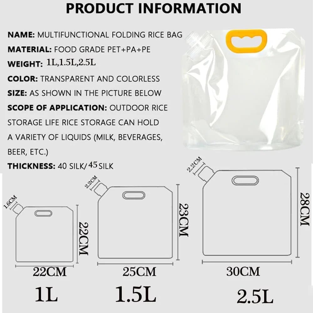 🌾Reusable Airtight Grain Storage Bags | Keep Your Food Fresh & Pantry Neat🔒