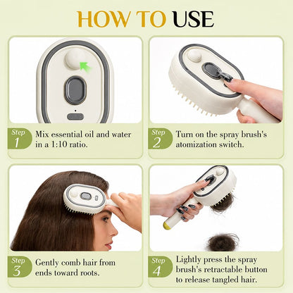 🔥LAST DAY 49% OFF - 2026 Electric Steaming Massage Hair Care Brush