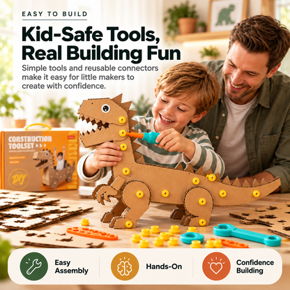 🛠️🌈 Kids Cardboard DIY Building Kit