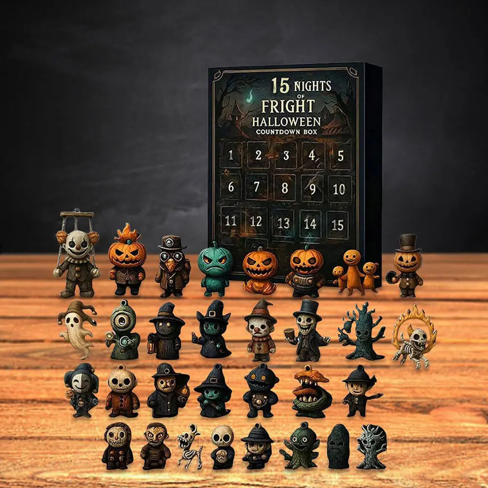 Halloween Countdown Box with Figurines - 31 Nights of Fright, Halloween Advent Calendar 2026 Gift Box