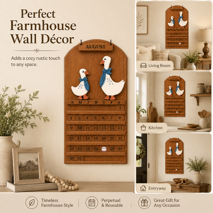 📅Goose Welcome Perpetual Farmhouse Calendar