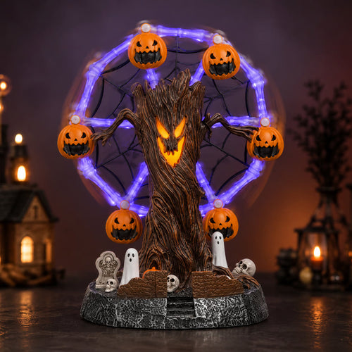 🎃 Animated Halloween Ghost Tree Ferris Wheel | Rotating Spooky Table Decor 🎡