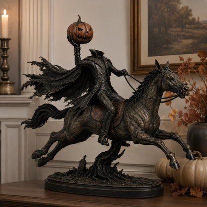 🎃🏇Midnight Chase Headless Horseman Statue(✨Same as the video)