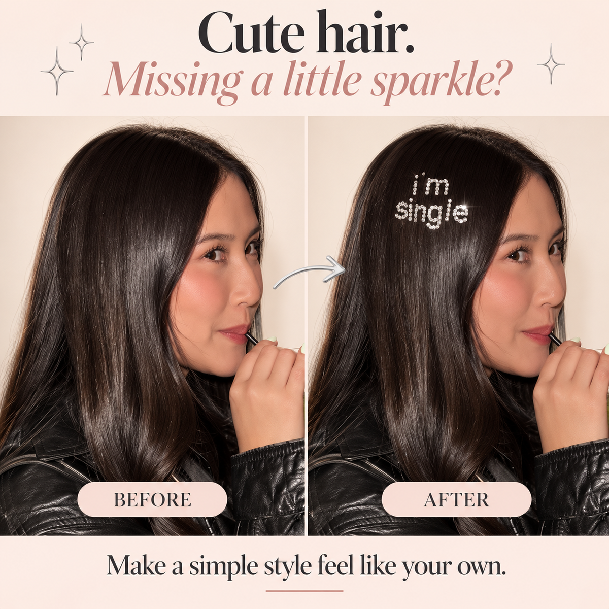 ✨💎 5-Style Rhinestone Hair Sticker Set | Letters, Numbers, Stars, Hearts & 325 Silver Gems | DIY Sparkling Hair Accessories for Parties, Festivals & Creative Hairstyles ⭐💖