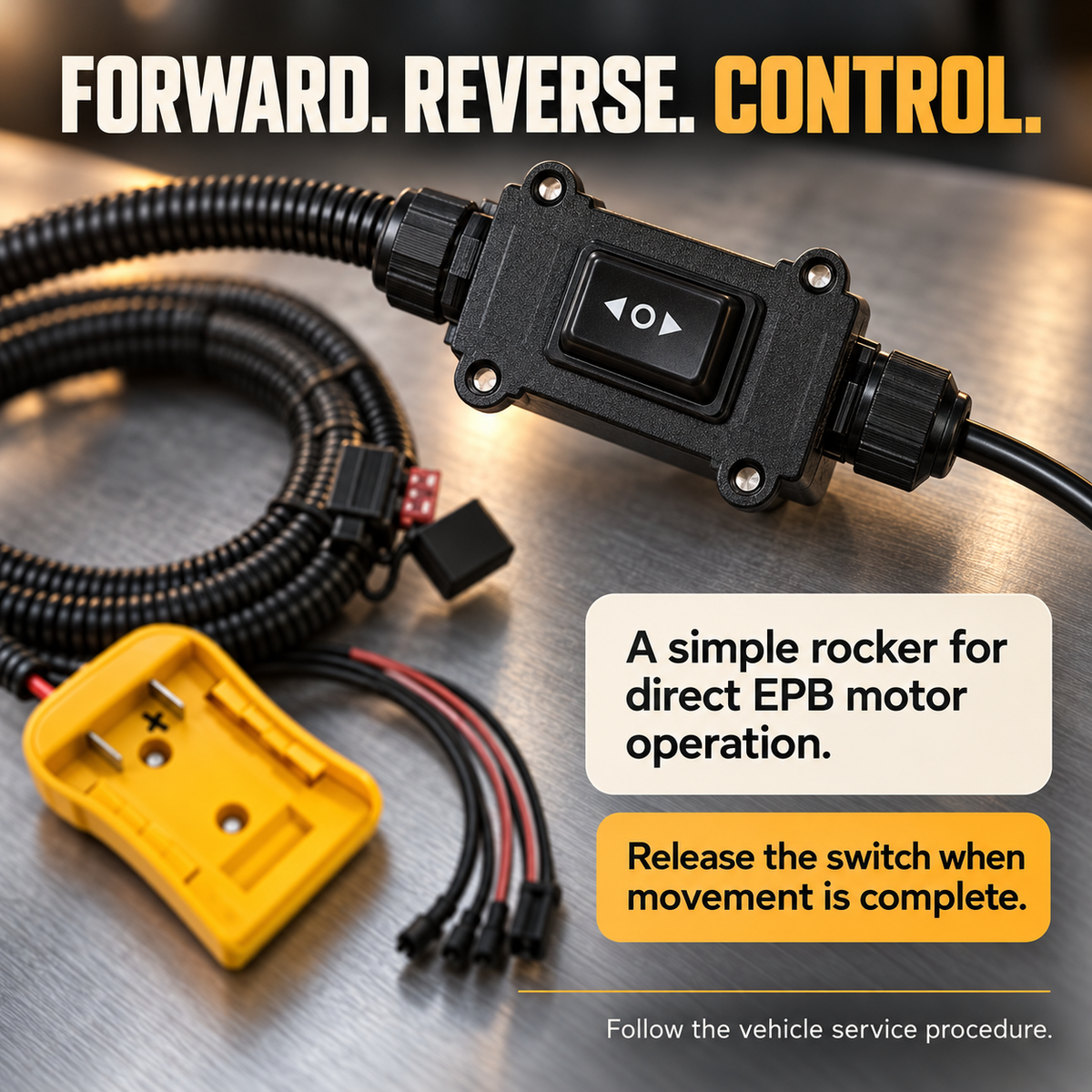 Forward and reverse rocker control detail