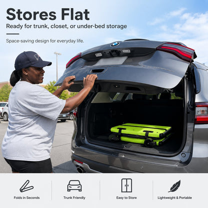 🛒Foldable Shopping Trolley Bag with Wheels, Portable Reusable Grocery Tote