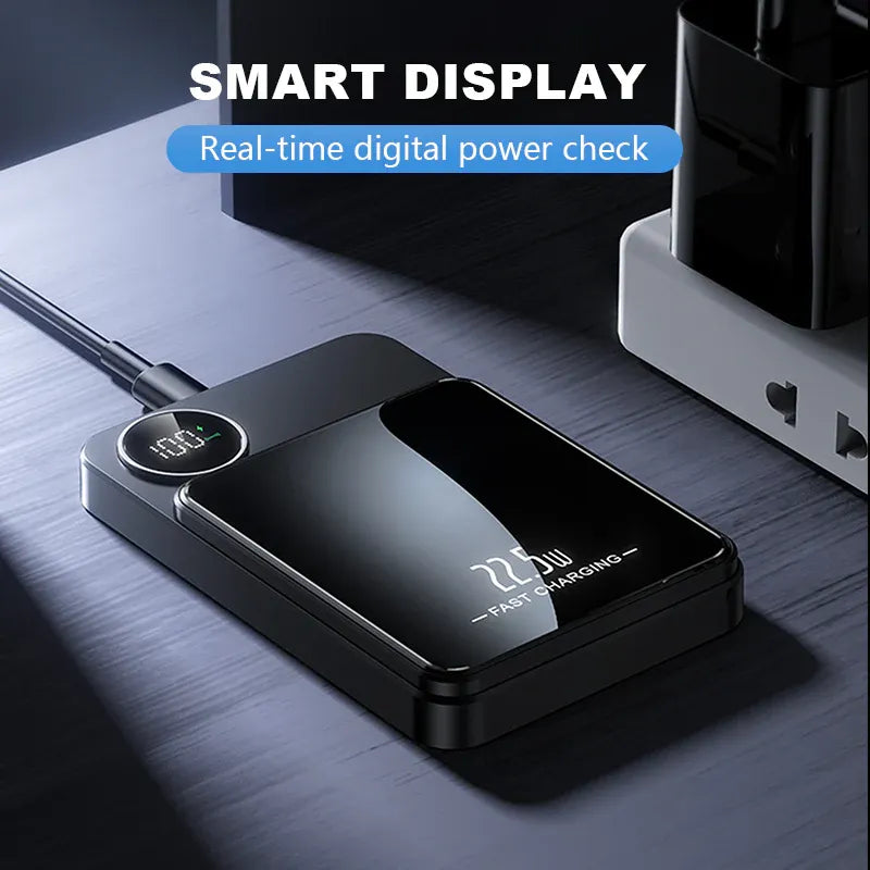 Digital battery display on the magnetic power bank