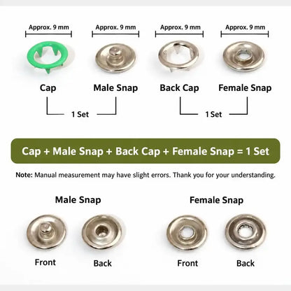 🧵✨ No-Sew Snap Button Kit with Hand Press Pliers 🌈🔧 — Product image 14