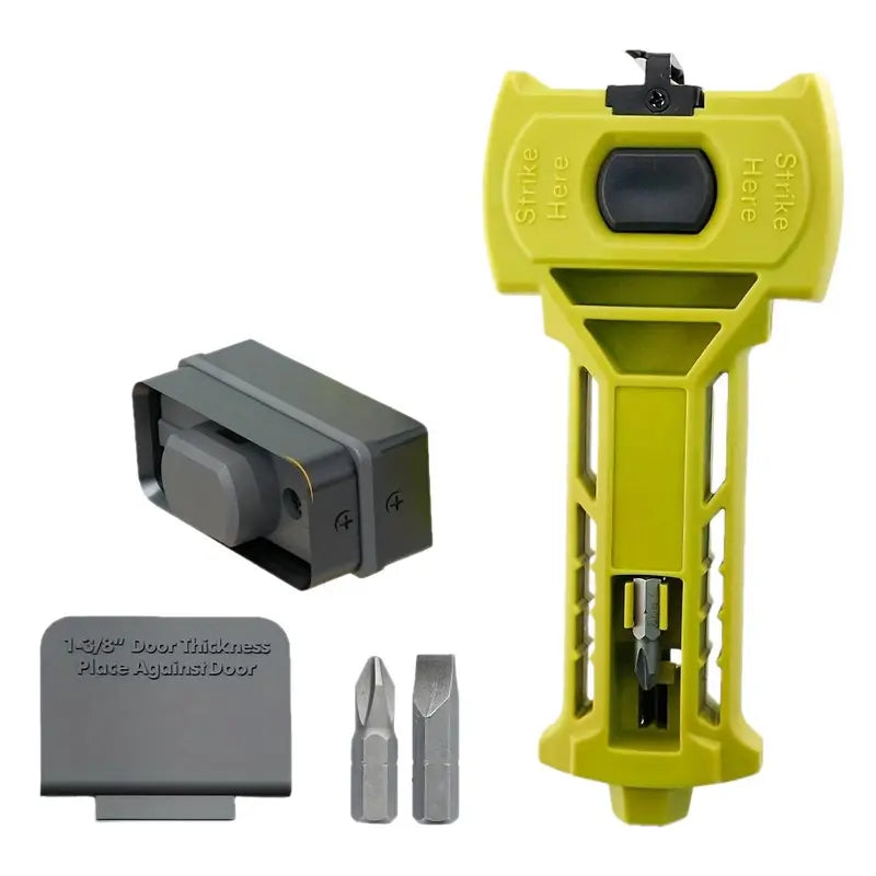 🔨 Door Latch Installation Kit – Precision Mortise Tool for Fast & Accurate Door Lock Installation, Fits Square & Round Deadbolts, 1-3/8" & 1-3/4" Doors