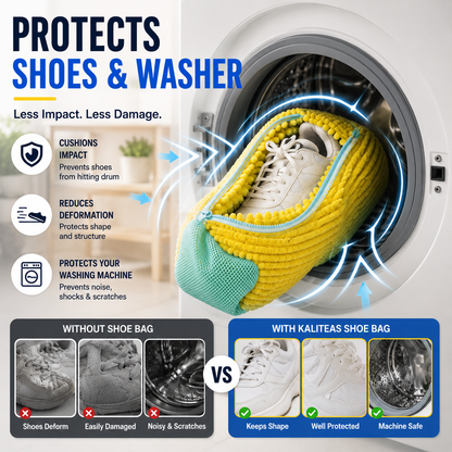 👟 No-Scrub Shoe Washing Bag – Clean & Protect Your Sneakers In The Washing Machine🔥