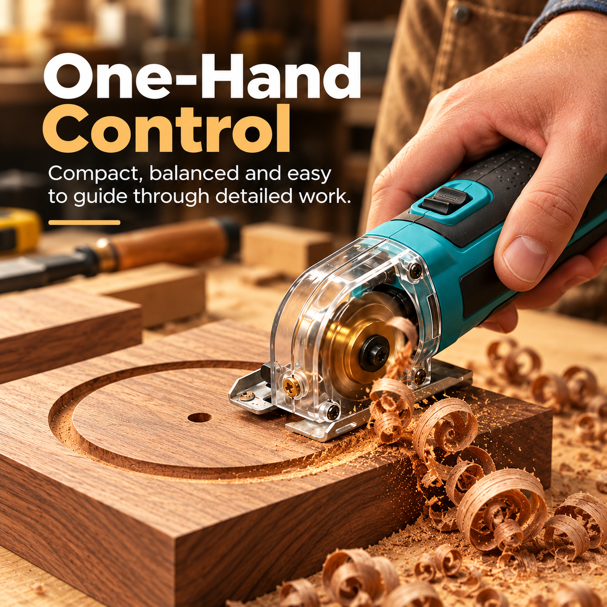 🔧Compact Precision Wood Carving Tool – Freeform Groove & Detail Cutter