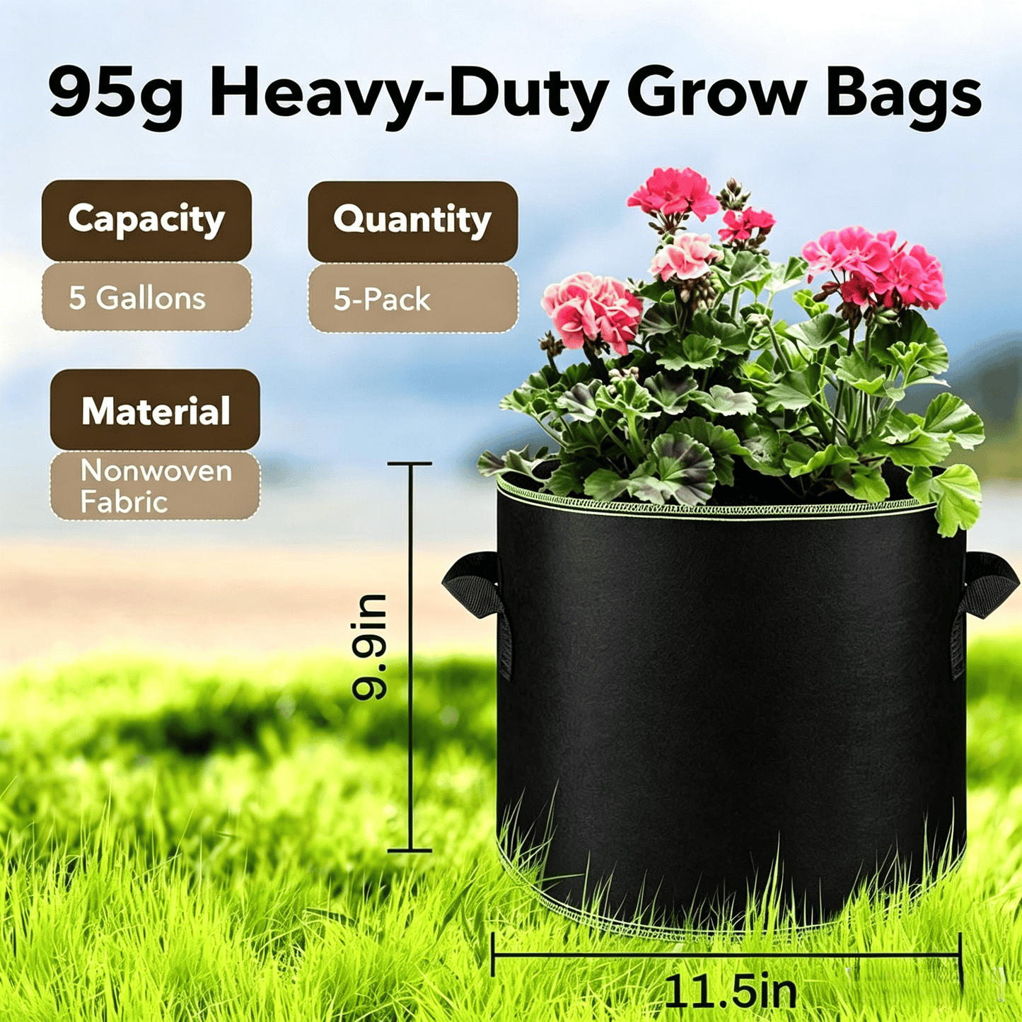 5 Gallon Grow Bags