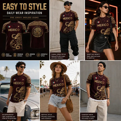 Mexico Heritage Eagle Jersey | Premium Aztec Performance Shirt S-5XL