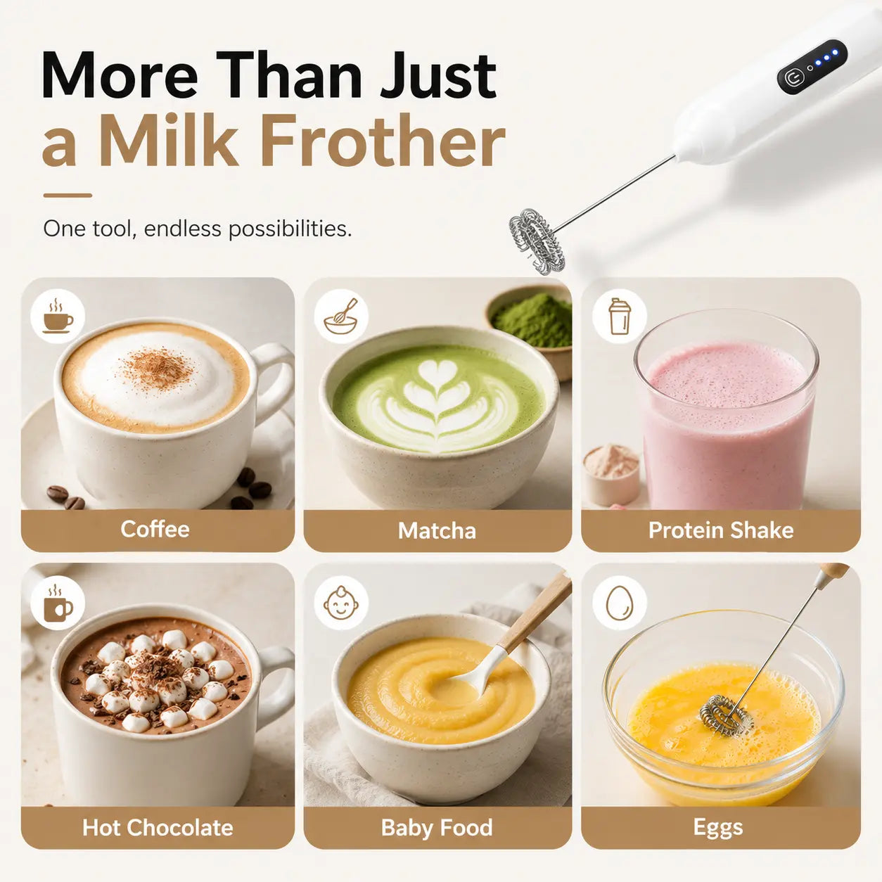 ⚡️Electric Milk Frother Handheld