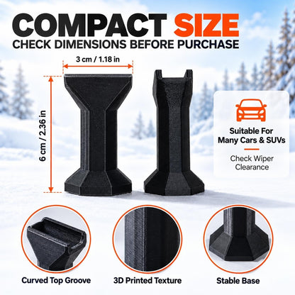 ❄️🚗 Windshield Wiper Anti-Freeze Stands – 2-Pack 3D Printed Wiper Lifters | Snow & Ice Parking Protection, Easy Tool-Free Setup