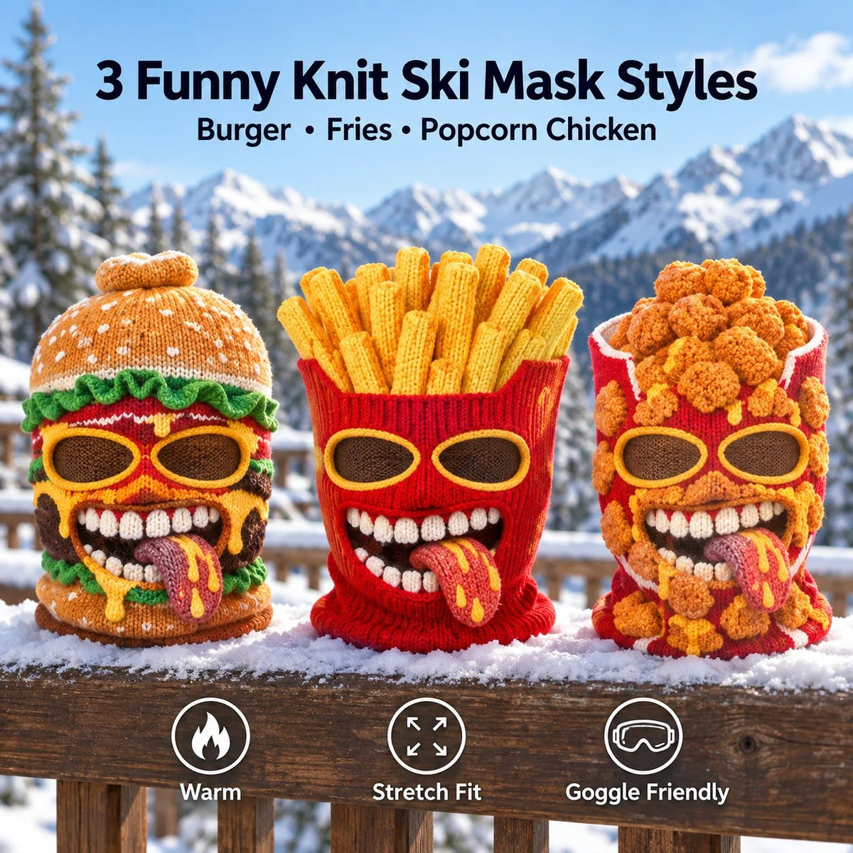 🍔🍟 Squad Goals! The Funniest Fast Food Ski Mask For Winter 2026! ⛷️❄️