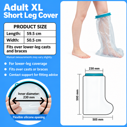 🚿 Reusable Waterproof Leg Cast Cover – Easier Shower Care