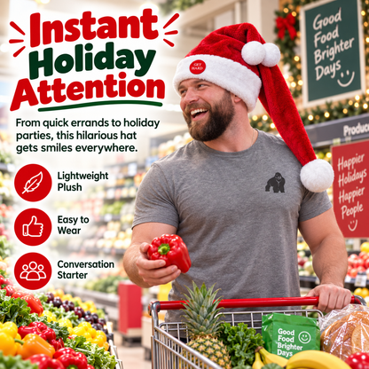 🎅 Moving Santa Hat – Funny Animated Christmas Party Hat with Swinging Tail