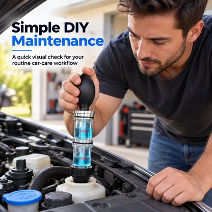 🔧 Dual-Chamber Head Gasket Leak Tester – Visual Combustion Leak Check Tool