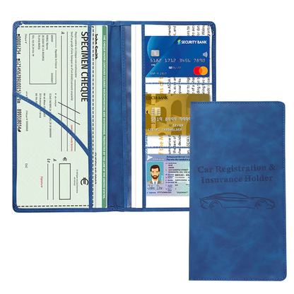 🚗 Car Registration & Insurance Document Holder | Premium PU Leather Organizer