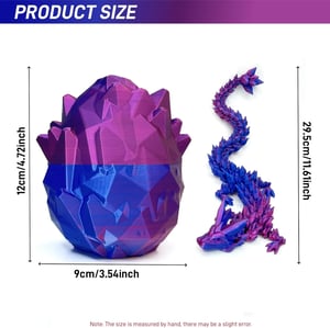 12" 3D Printed Dragon Egg Set with Gift Box & Card, Easter Eggs Mythical Dragon Eggs with Dragon Inside