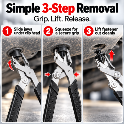 🔥 Professional Push Pin Removal Pliers 🔧🚗 | Heavy-Duty Automotive Trim Clip & Fastener Remover 💪✨ | Easy Grip, Quick Removal 🛠️ | Black & Red