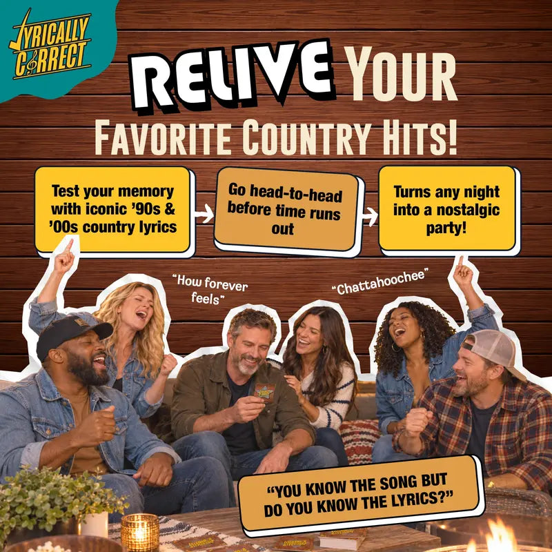 Friends enjoying Boots and Ballads country music trivia game night and reliving classic country hits