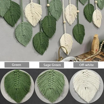 🌿Boho Macrame Leaf Wall Hanging – Bring Natural Warmth to Any Space
