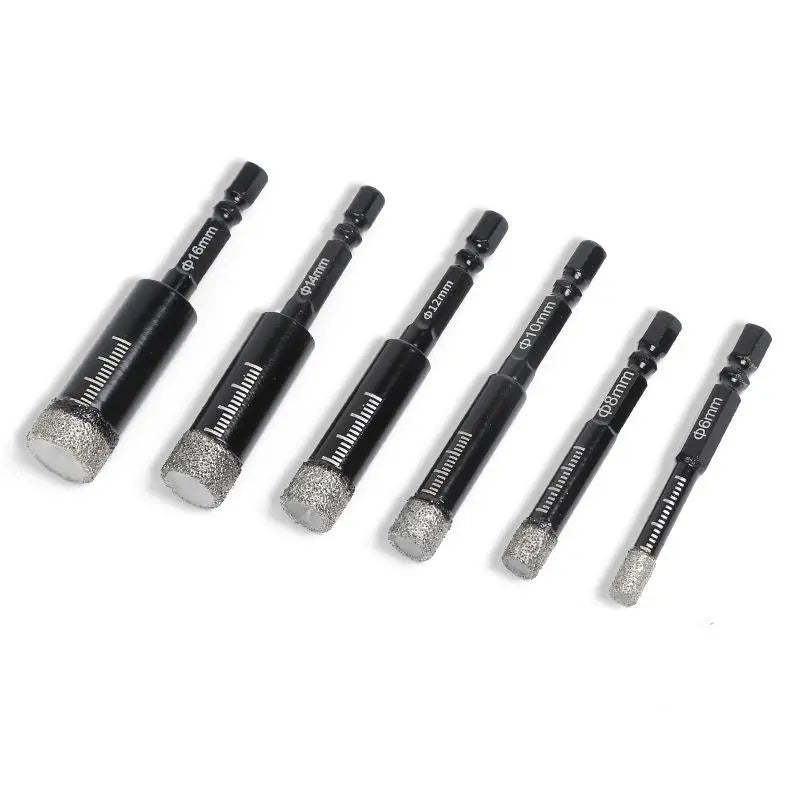 6-Piece Diamond Drill Bit Set for Tile & Stone