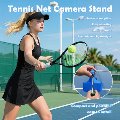 Dual-Slot Tennis Net Post Phone Mount for Match Recording