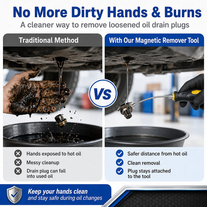 Magnetic Oil Drain Plug Remover with 14-Inch Flexible Shaft