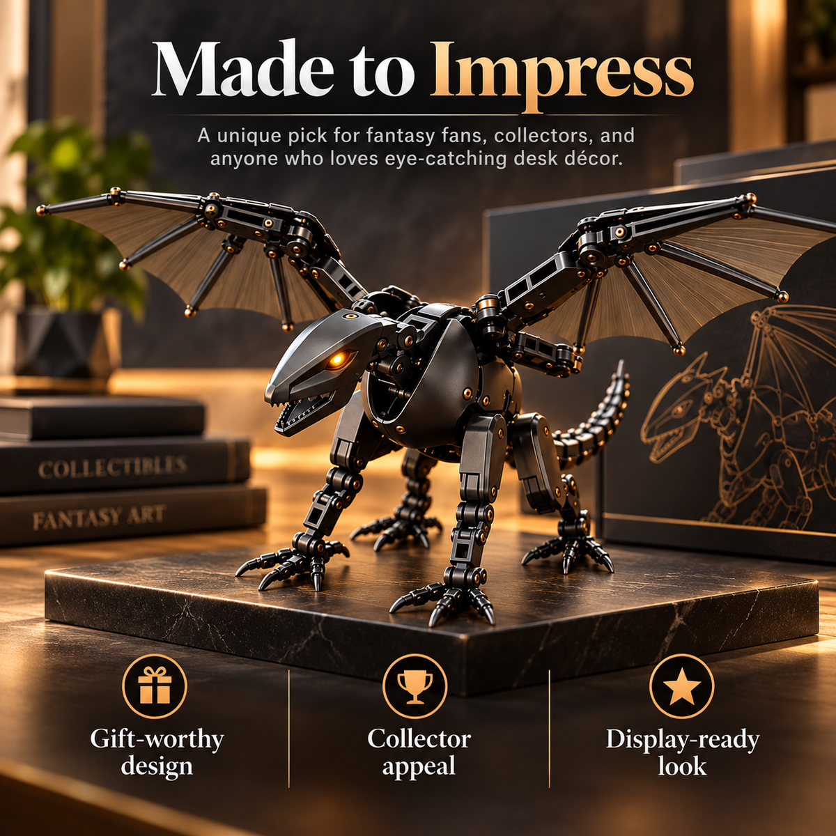 🐉🔥 Magic Transforming Dragon Egg 🥚✨ Automatic Hatching Mechanical Dragon Toy ⚙️🪽 Cool Wing-Spreading Robot Dragon 🐲🎁 Unique Gift for Kids & Dragon Lovers