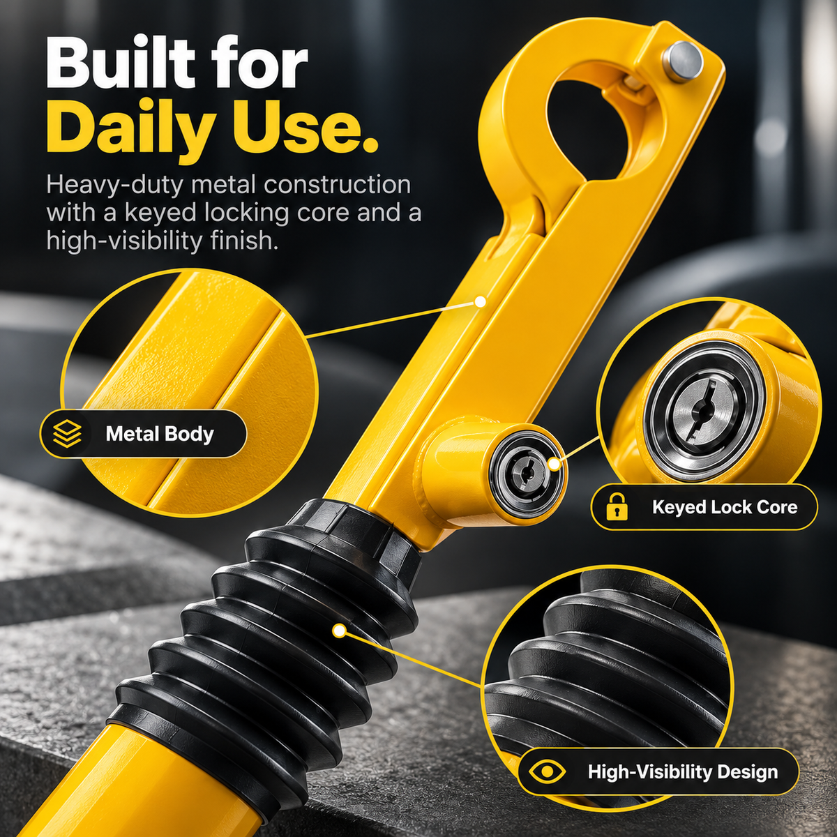 🚗🔒 Heavy-Duty Anti-Theft Gear Shift Lock 🔐🛡️ | Universal Car Security Lock 🚘✨ Easy Installation & Keyed Protection 🔑💪