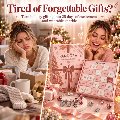🎁25-Day Jewelry Advent Calendar – Charm & Ring Holiday Surprise Gift Box