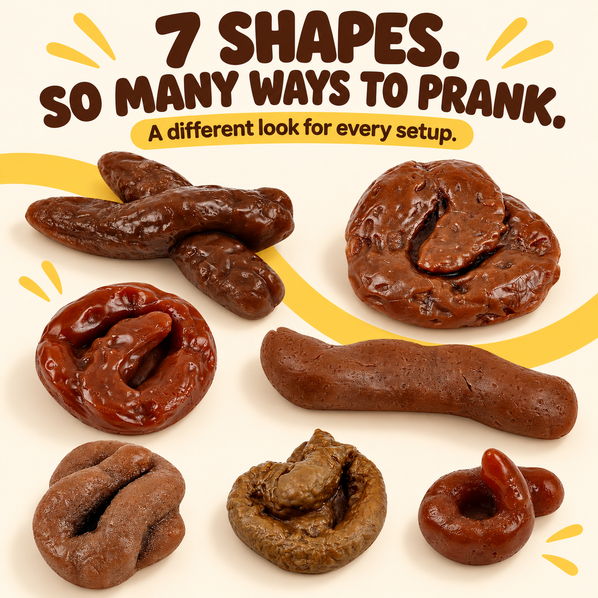 FYY 7-piece realistic fake poop prank set - product image 2