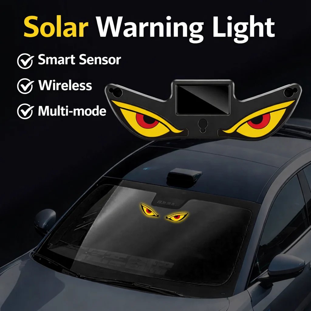 👁️Solar Demon Eye LED Car Window Light – Turn Your Ride Into a Beast