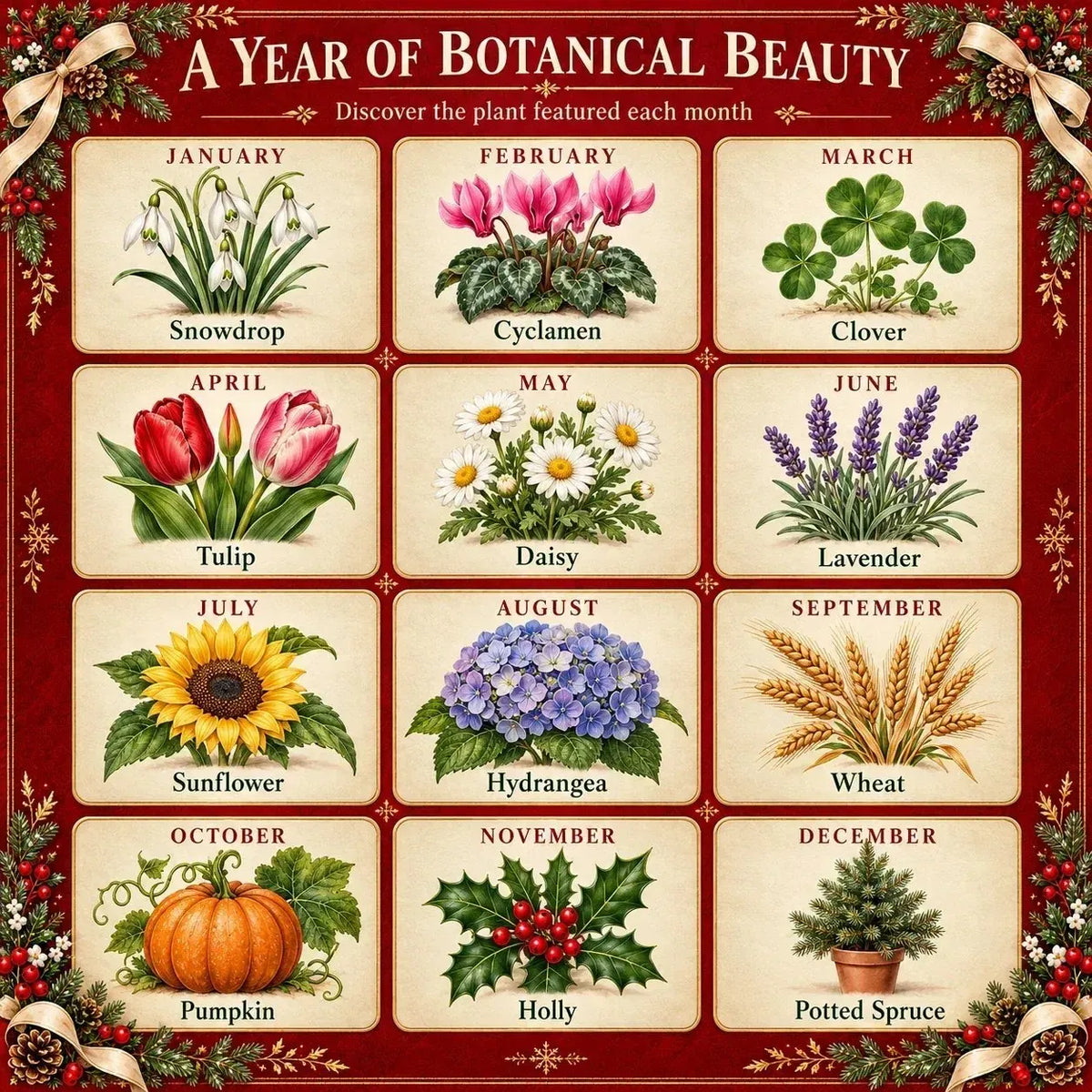 🌱 Christmas Special Edition – Eco-friendly, plantable “timeless” seed calendar 2027 🌸🌿