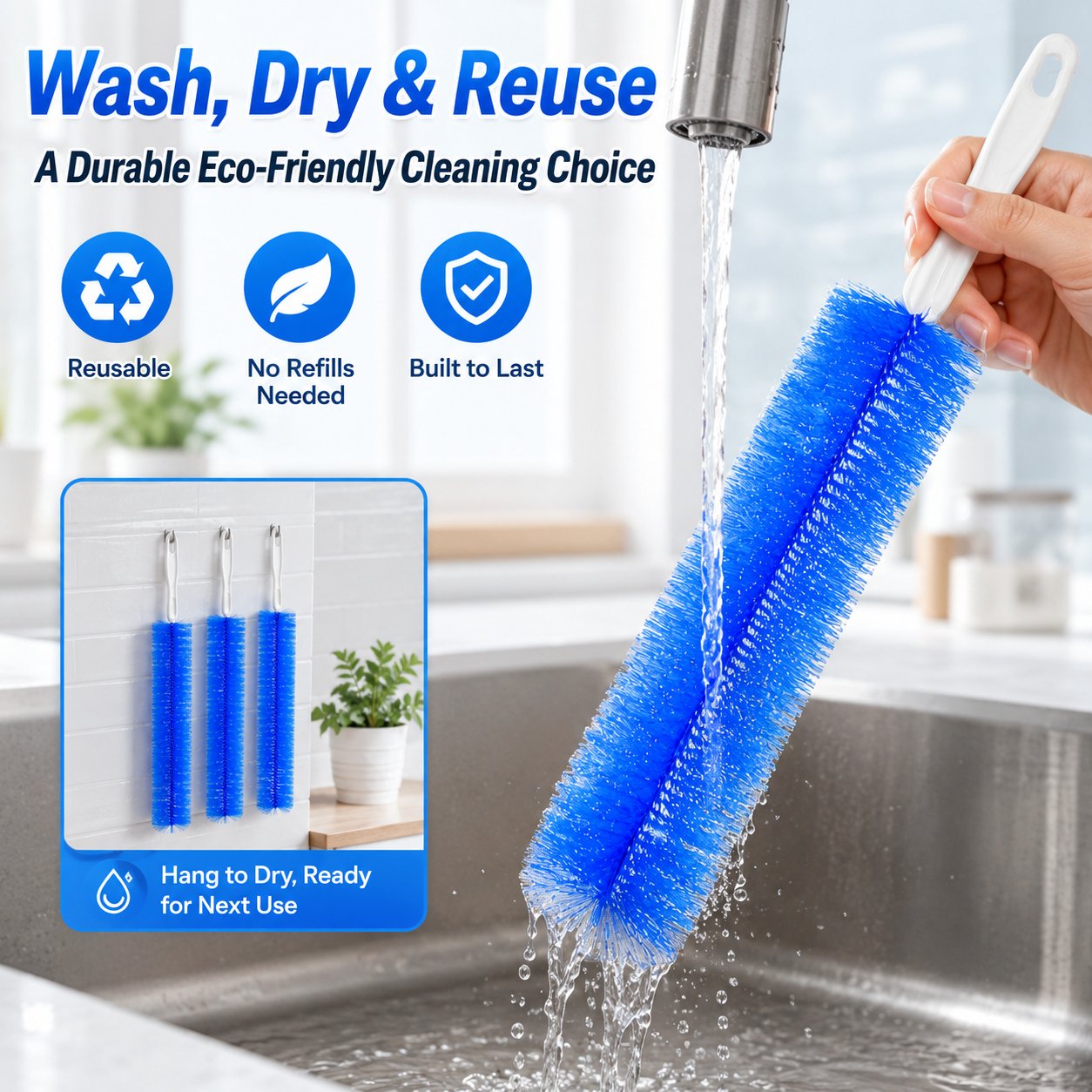 🔥Buy 1 Get 1 FREE |Flexible Dust Cleaning Brush for Fans, Blinds & Vents