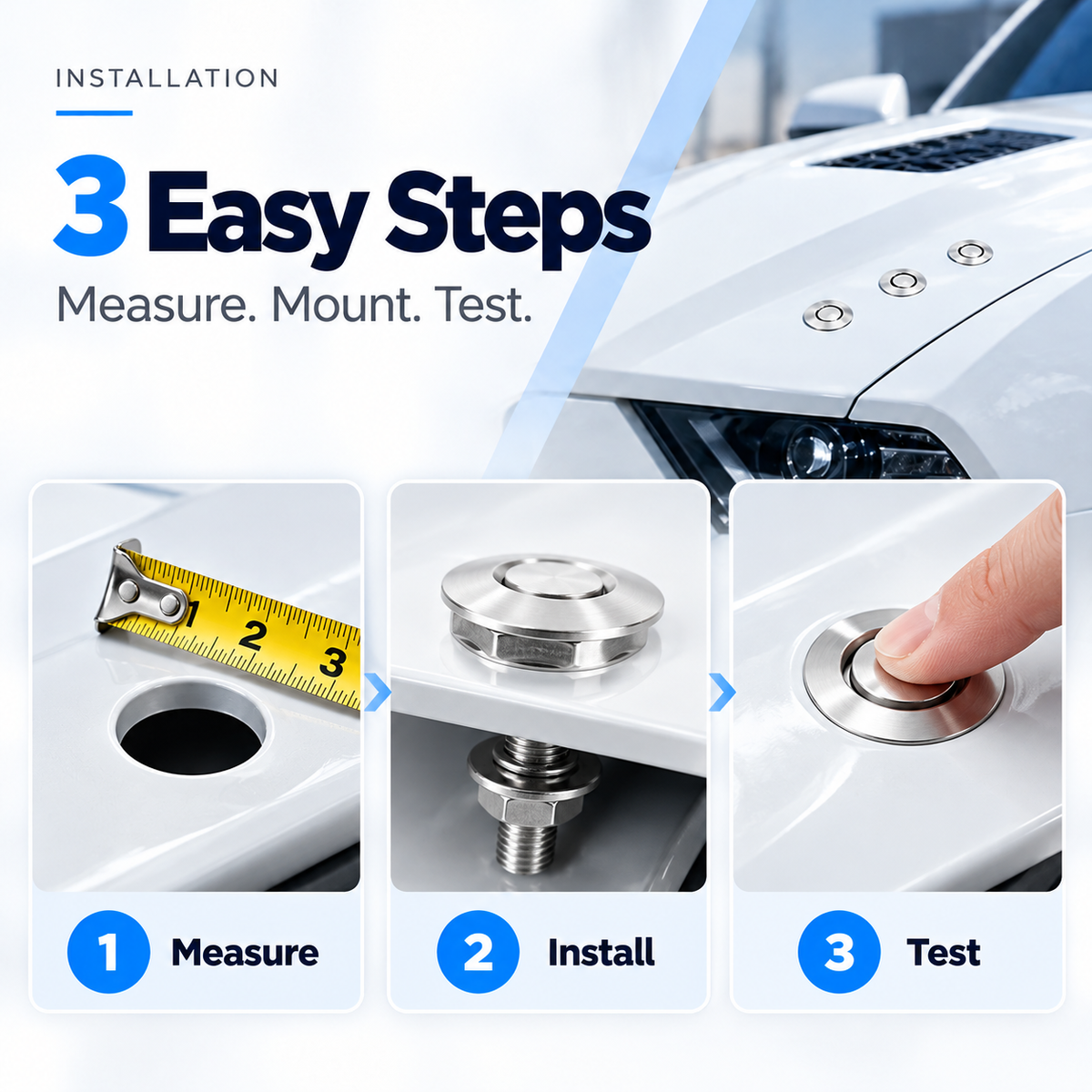 🔩🔥4-Pack Aluminum Quick Release Panel Latches – 1.25" Push-Button Fasteners