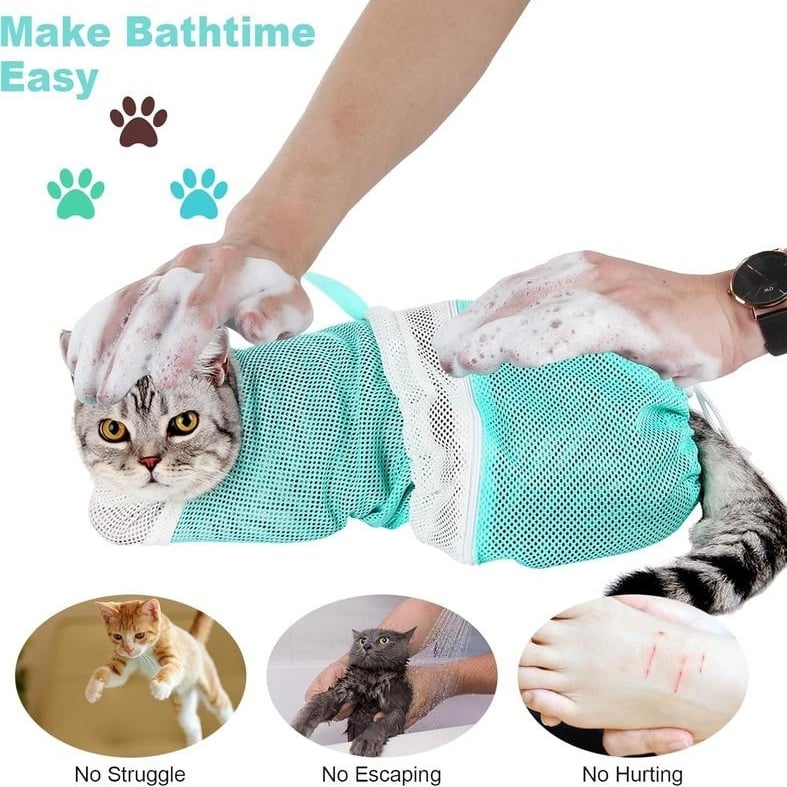 Hot Sale on Pet Supplies🐾🐶Cat Bathing & Grooming Bag – Adjustable, Breathable, Anti-Bite & Anti-Scratch Design