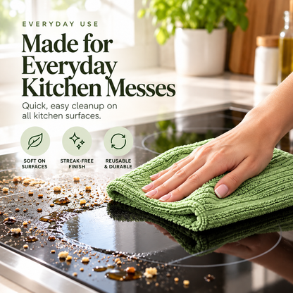 🧽✨ Reusable Kitchen Cleaning Towel Roll 💦 | Super Absorbent, Washable & Multi-Surface Cleaning Cloths 🏡💚