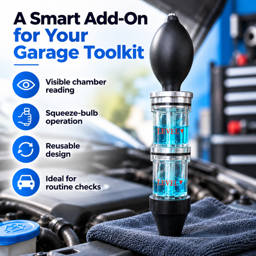🔧 Dual-Chamber Head Gasket Leak Tester – Visual Combustion Leak Check Tool