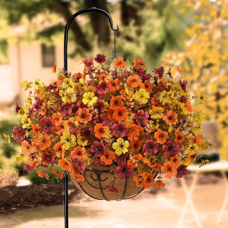🍂Fall Artificial Flowers – UV-Resistant Colorful Bouquet for Home, Garden, Wedding & Party Decor