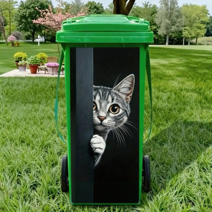 ✨Boring Trash Can? Fixed In Seconds! Creative Trash Can Sticker with Colourful Cartoon